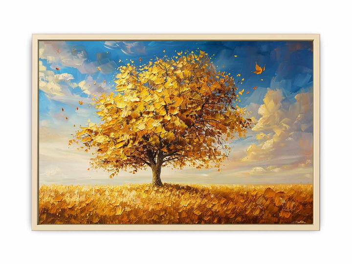 Gold Tree Painting  Framed Print