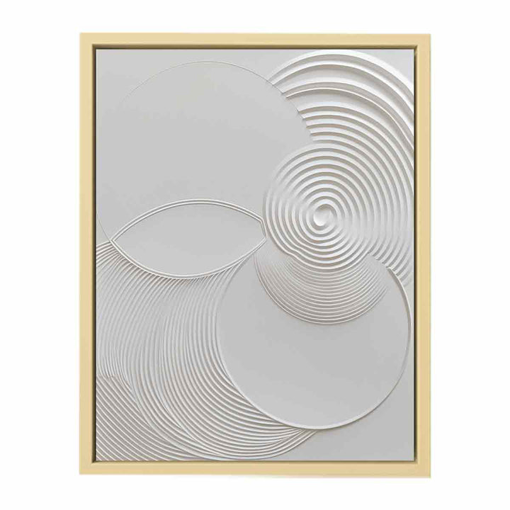 Minimalist Modern white Art Painting Framed Print