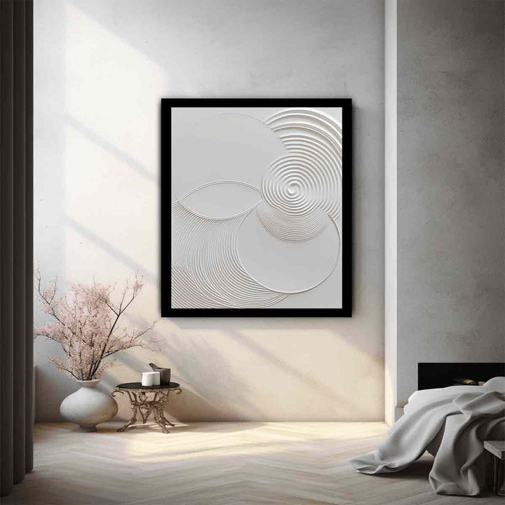 Minimalist Modern white Art Painting 