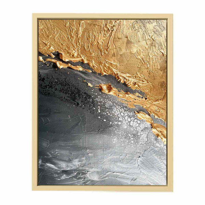 Abstract Gold Beach Framed Print