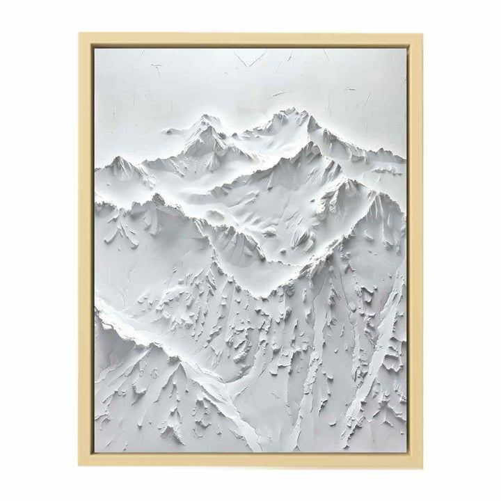  Snow Mountian Painting Framed Print