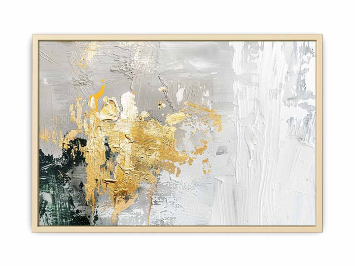 Gold Abstract Art  Framed Print